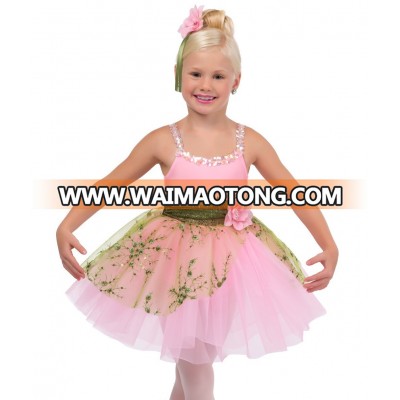 2017 New children's lovely pink ballet tutu skirt dance costumes,kids tutu dress CB-037